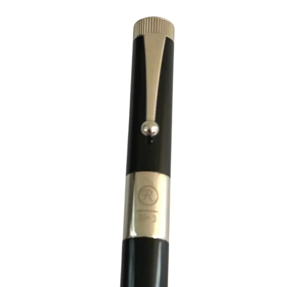 Romeo No.3 black/silver ballpoint pen wide barrel